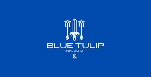 Blue Tulip, men fashion clothing line logo design by Utopia branding agency