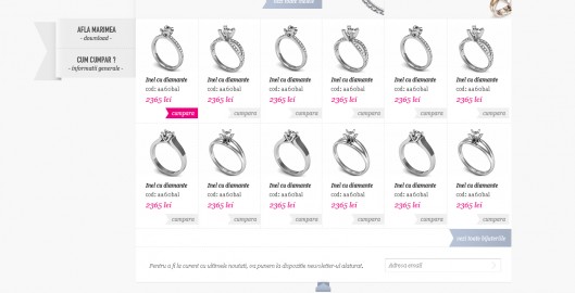 Diamonds, rings, earrings, jewelry, seller, manufacturer, web website layout design by Utopia branding agency