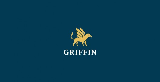 Griffin, online electronic payments software platform, griffon, eagle, lion, gold, treasure, treasurer, logo design by Utopia branding agency