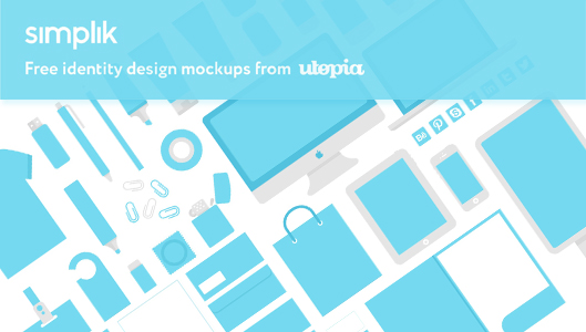 Simplik, full corporate identity design mockups freebie giveaway from Utopia branding agency