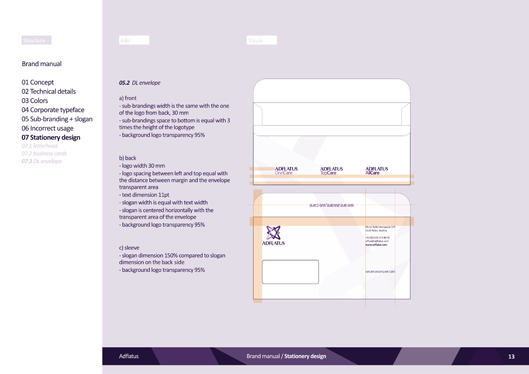 adflatus interior design logo design identity design branding manual 13 stationery design envelope
