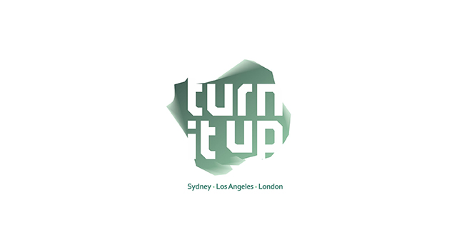 Turn it up, music management company, records label, music publisher, logo design by Utopia branding agency