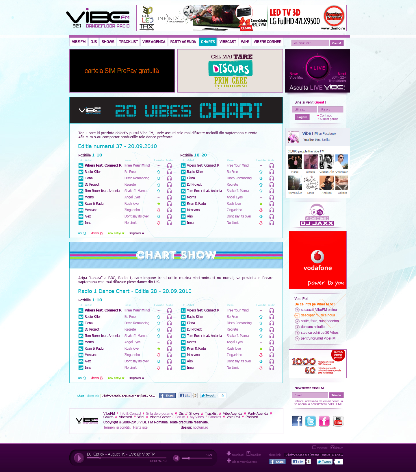 Vibe FM electronic dance music radio station website layout design by Utopia branding agency
